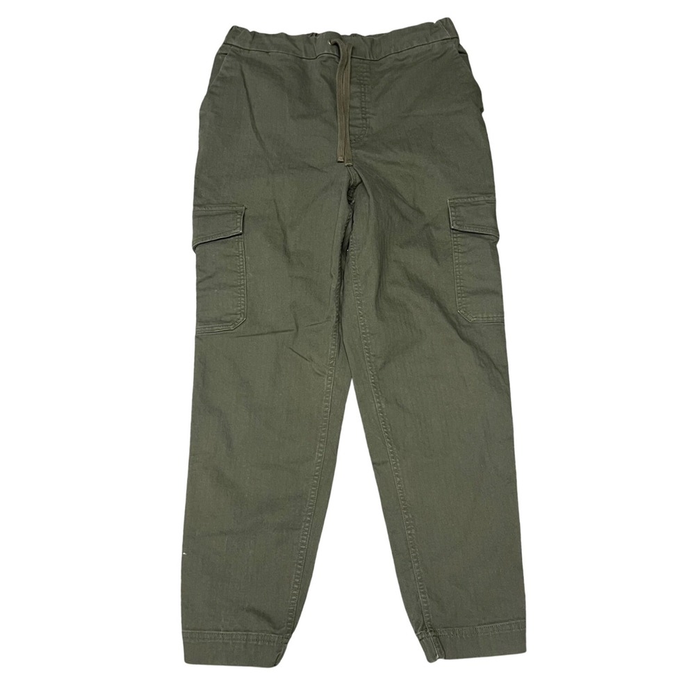 Duluth Trading Reserve Joggers Olive Green Size 12 Cotton Stretch Pant Elastic
